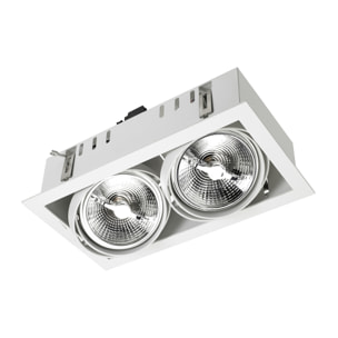 LEDS·C4 Downlight Multidir Double LED 324Mm Trim 100W Gris IP23 978Lm