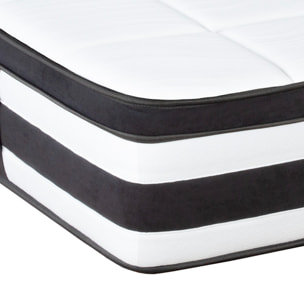 Matelas Hybride Fontainebleau, 25 cm, Soutien Ferme, Ressorts Ensachés & Mousse mémoire de forme
