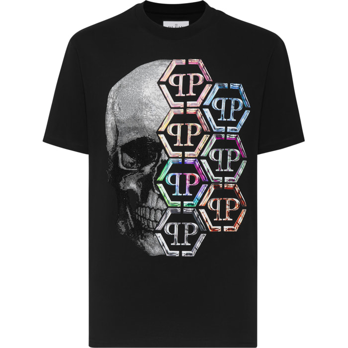PHILIPP PLEIN T-Shirt Round Neck SKULL AND PLEIN