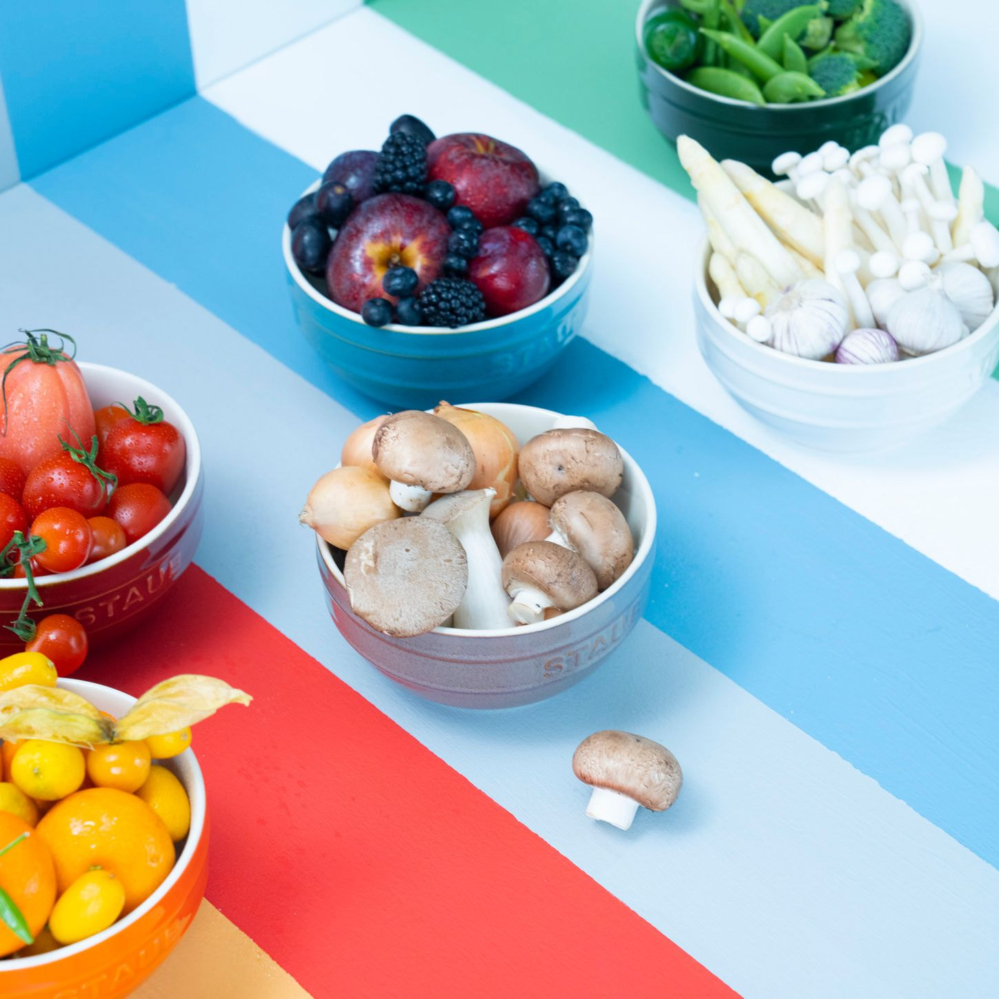 Lot de bols arc-en-ciel 14 cm / 6-pcs