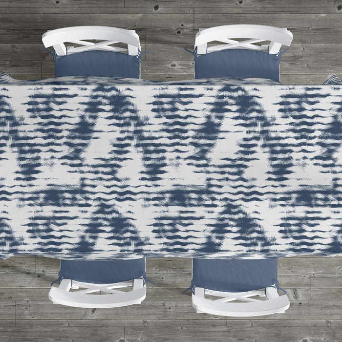 Mantel de Tela Estampado Antimanchas – Waves Blue