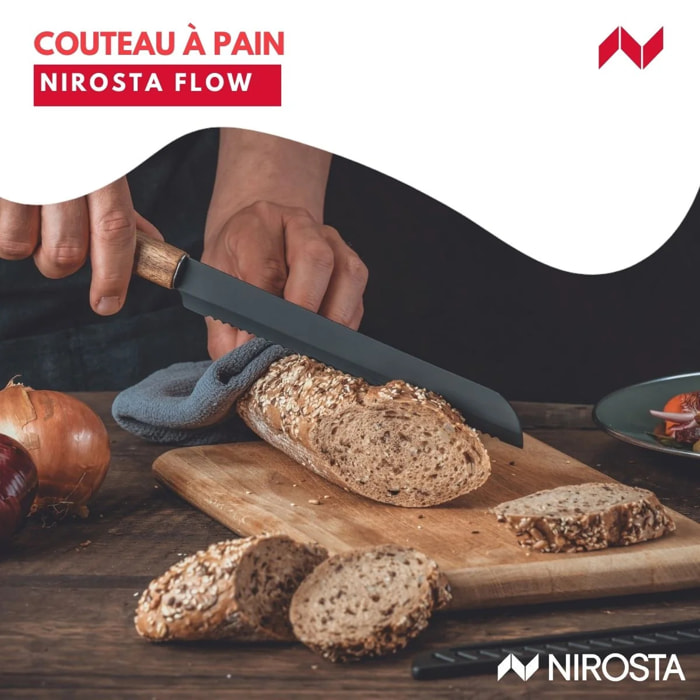 Couteau à pain 33,5 cm Nirosta Flow
