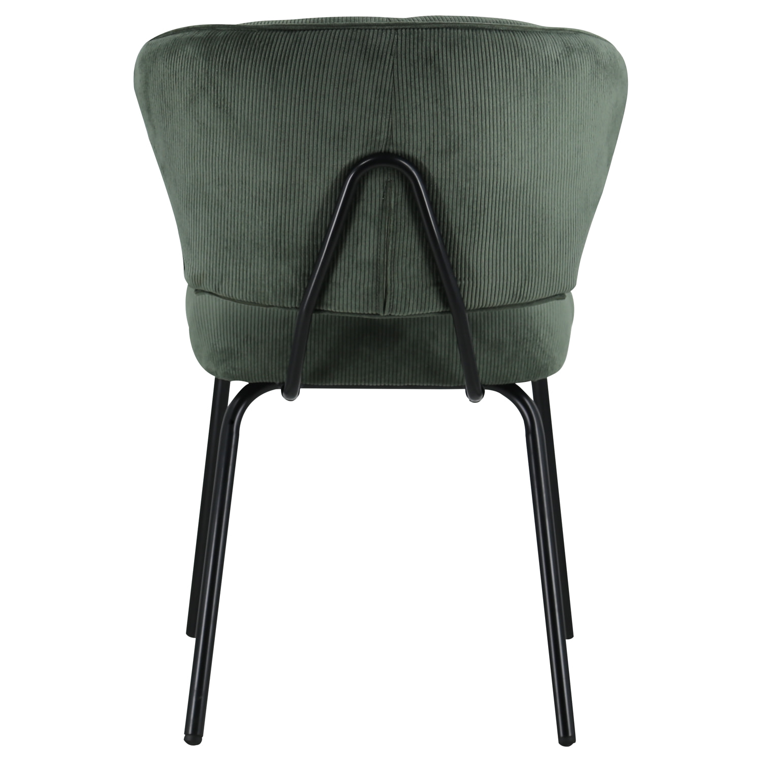 Lot de 2 chaises en velours côtelé vertes NILSA