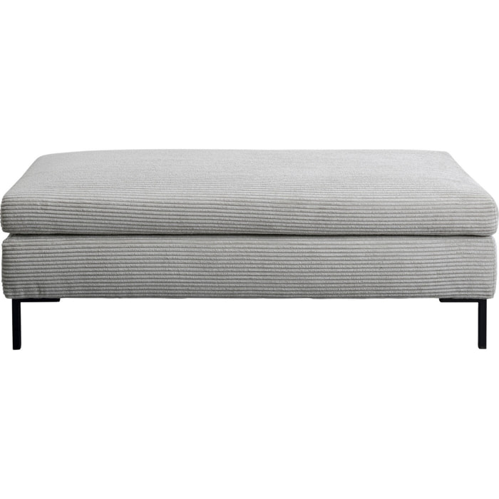 Pouf Gianni Cord gris Kare Design