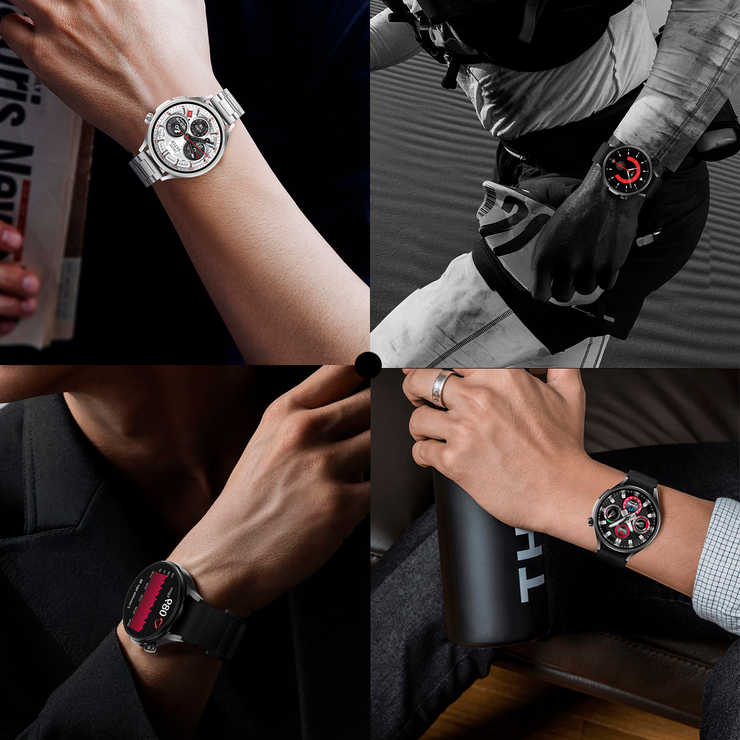 Smartwatch M103 con monitor cardiovascular, varios modos de deporte. Correa de metal + correa de silicona y auriculares TWS.