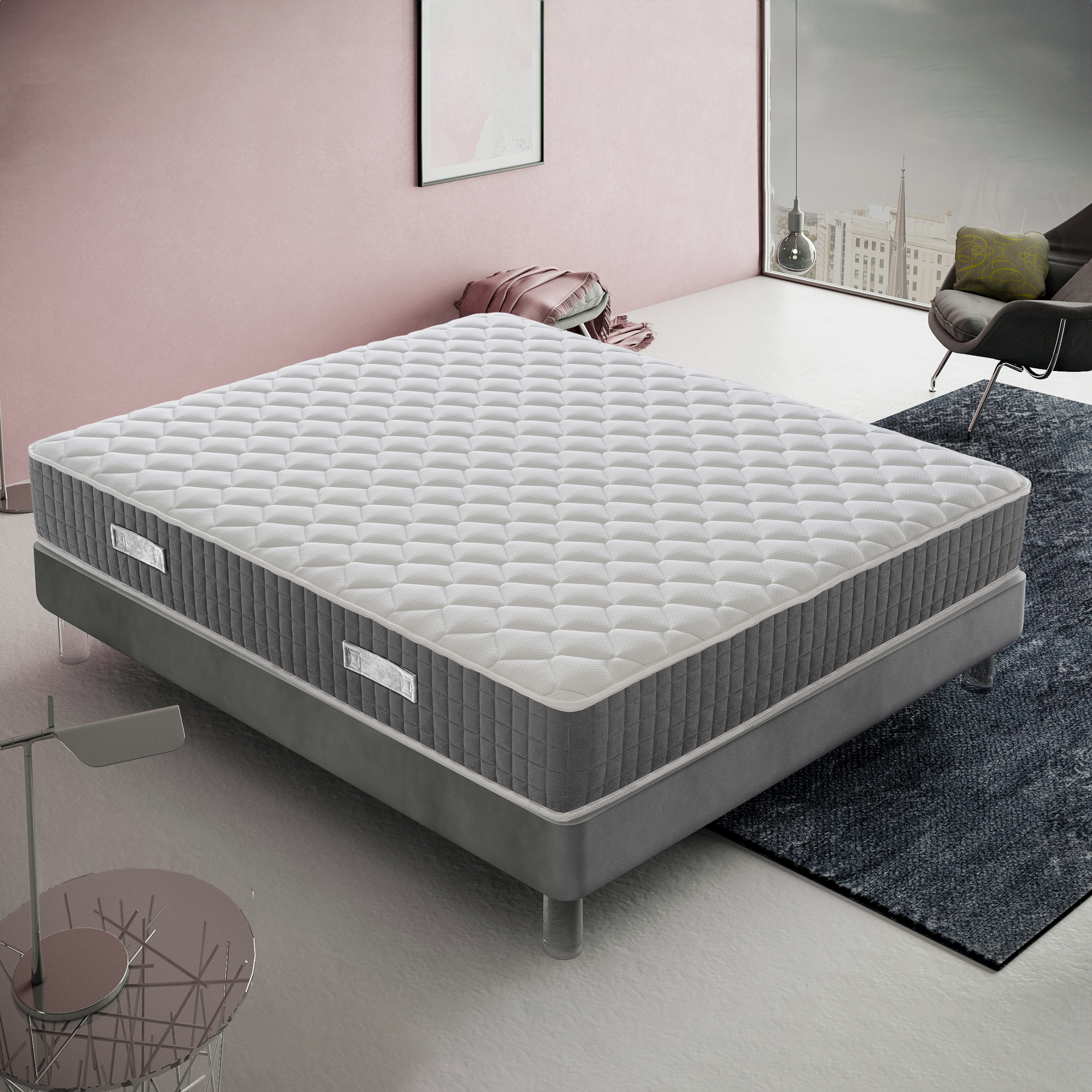 Materasso 160x190 Molle insacchettate e memory foam 9 Zone differenziate Altezza 22 cm