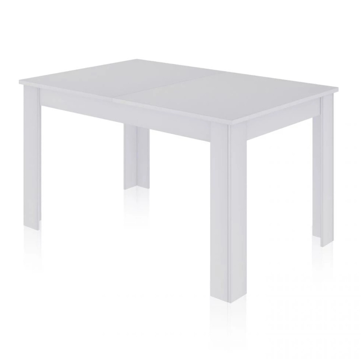 Mesa de comedor extensible Danna 140 Blanco Artik (Blanco Mate)