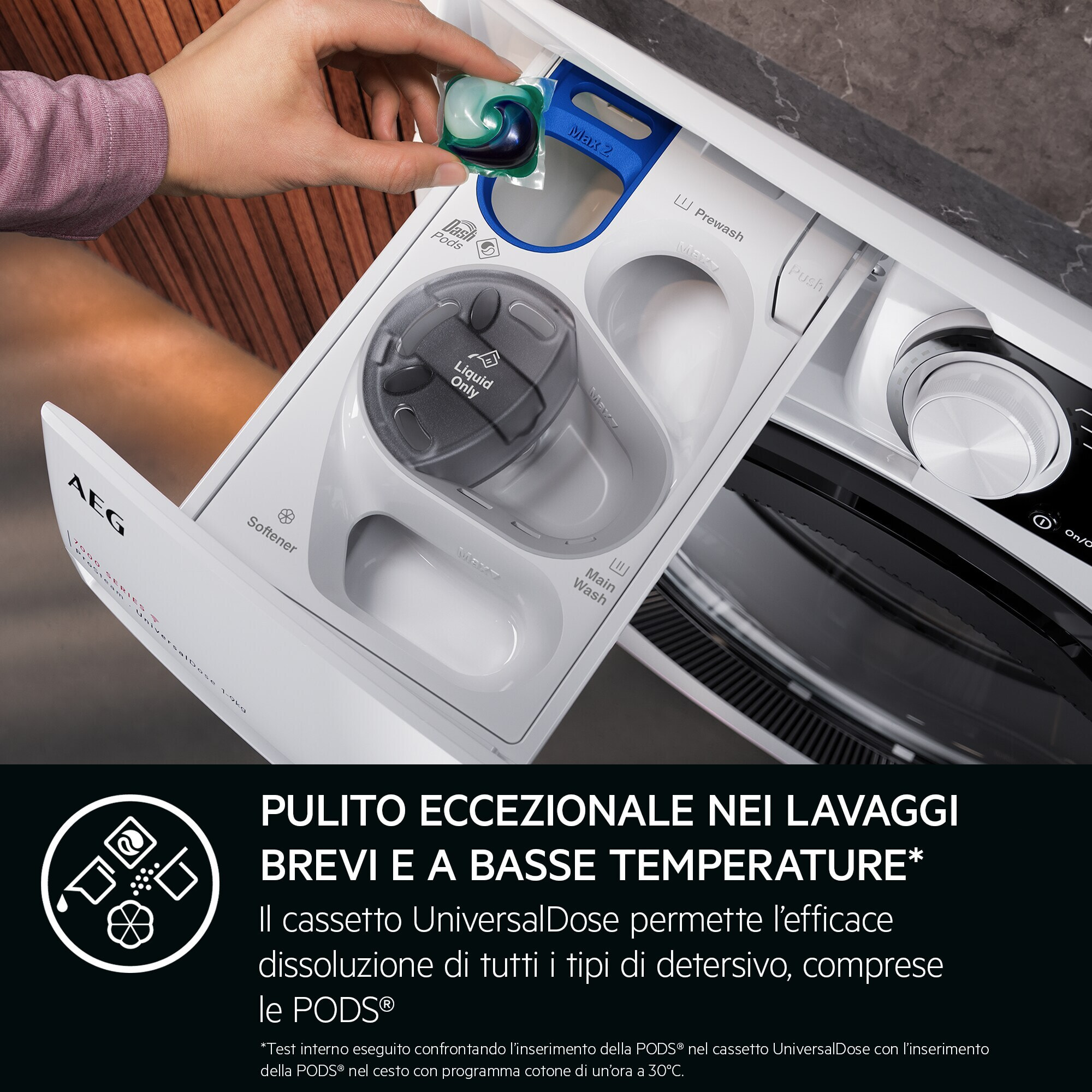 AEG Lavatrice serie 7000 ProSteam® UniversalDose 9 kg LR7H94ABY