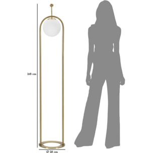 LAMPADA DA TERRA GLAMY ARC Ø 28X168