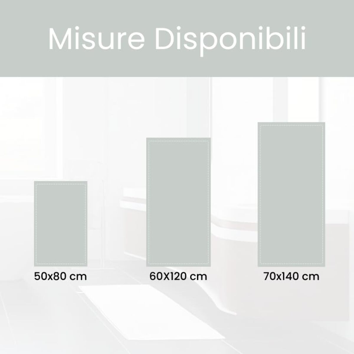 Tappeto bagno antiscivolo in poliestere assorbente e morbido, asciugatura rapida e superficie confortevole, ideale per doccia e vasca, fondo stabile per maggiore sicurezza, pratico e resistente all’uso quotidiano, facile da pulire e mantenere nel tempo