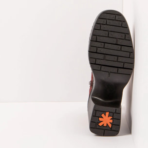 Botines con tacón 1656 NOBUCK BURDEOS/SOFIA color Burdeos