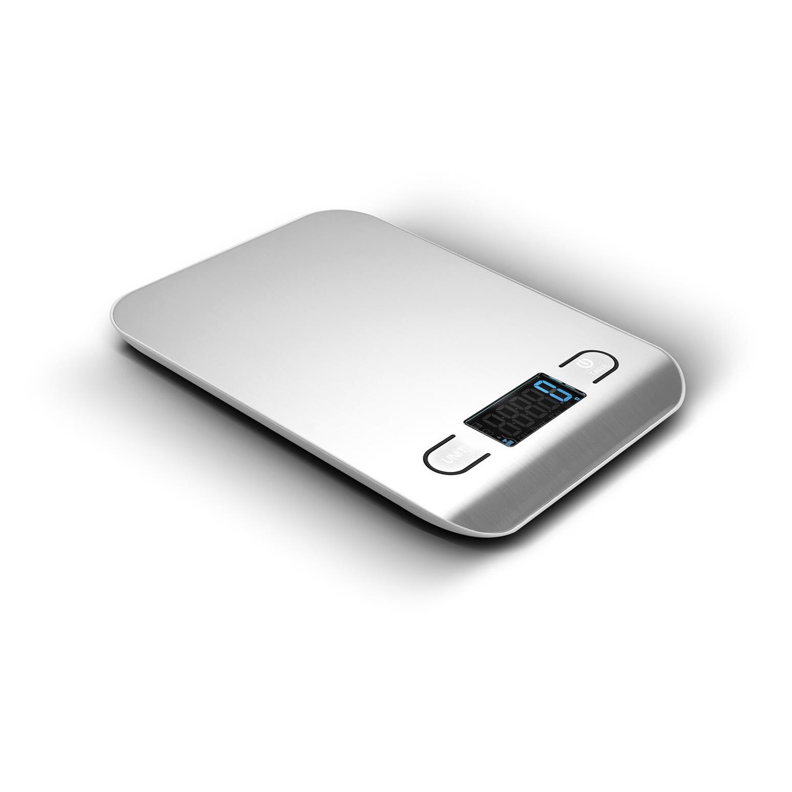 Báscula de cocina foodies de 0-5kg en acero inoxidable masterpro