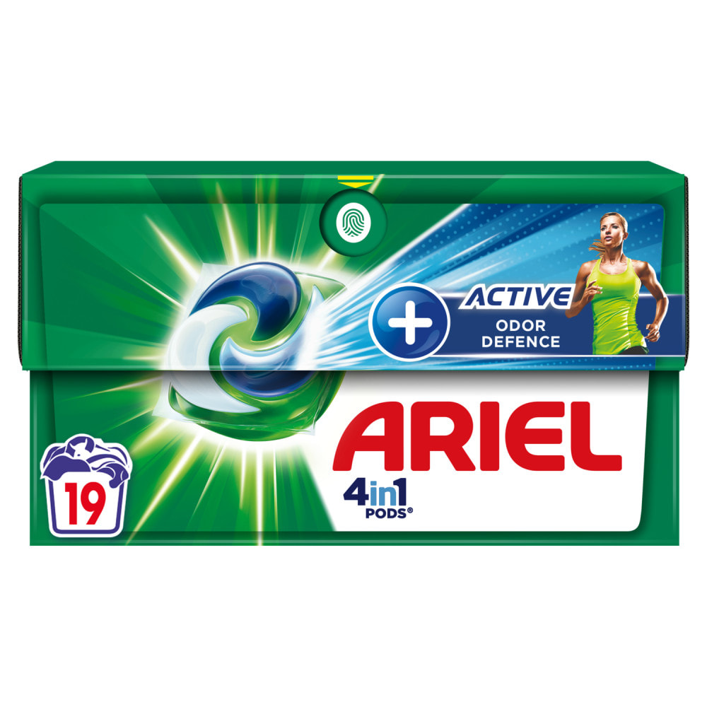 4x19 Pods+ Active, Lessive En Capsules Ariel