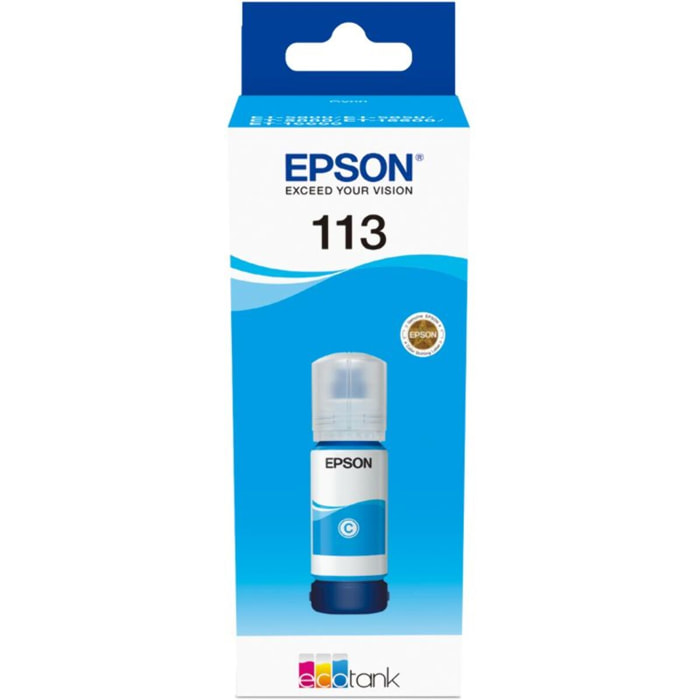 Encre EPSON Bouteille d'Encre Ecotank 113 Cyan 70ml - C13T06B24A