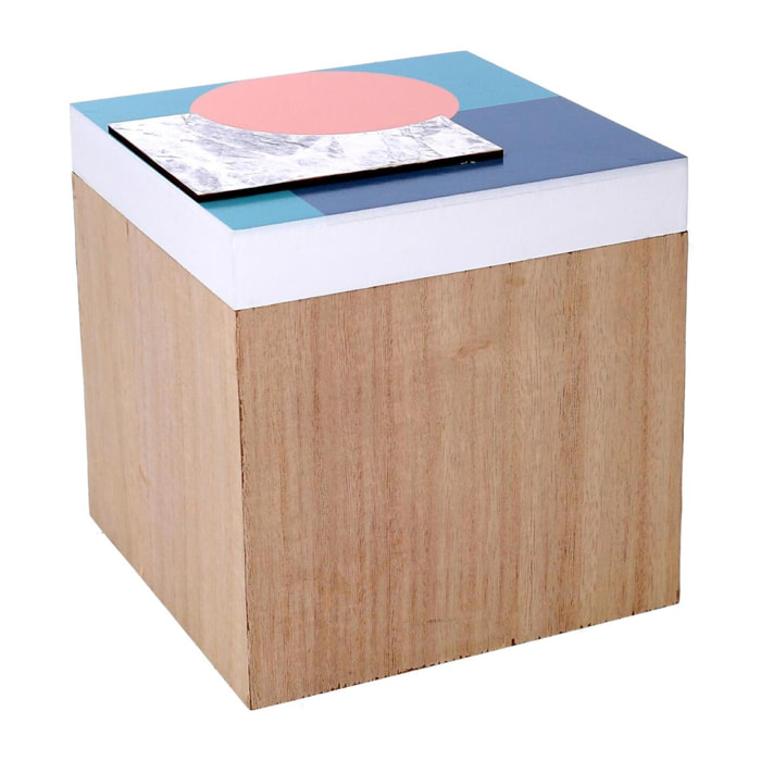 Scatola in legno quadrata cm16x16h16