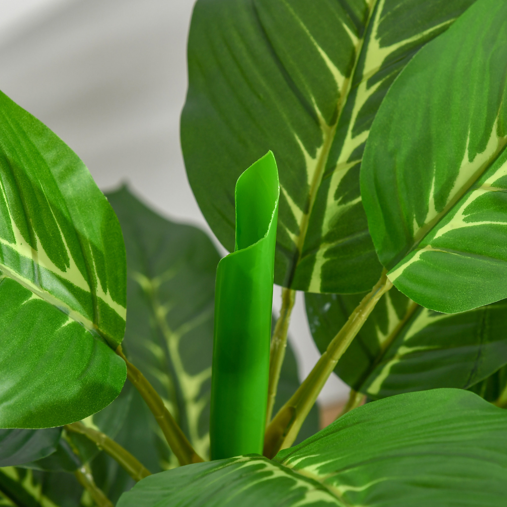 Conjunto de 2 Plantas Artificiales 95 cm Árboles Artificiales con 33 Hojas y Maceta para Interior y Exterior Decoración Salón Oficina Verde