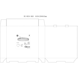 Forlight PLAFÓN IP20 LU LED 35.5W BLANCO NEUTRO - 4000K ON-OFF MADERA CLARA
