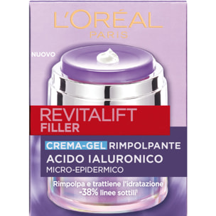 Crema-Gel Rimpolpante Idratante Revitalift Filler con Acido Ialuronico Niacinamide e Glicerina - Barattolo da 50ml