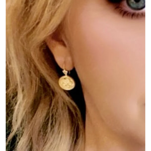 Pack pendientes dormilona en dorado. Redondo y lágrima