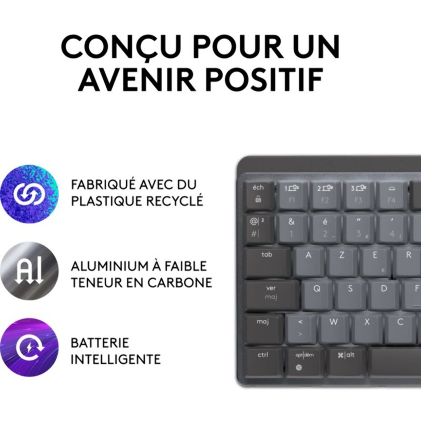Clavier sans fil LOGITECH MX Mechanical Mini Rétroéclairé