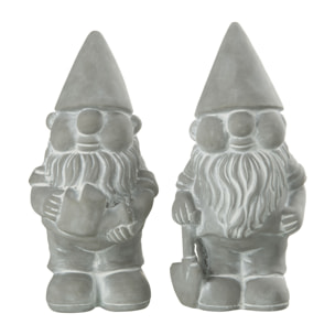 J-Line figurine Lutin - ciment - gris - large - 2 pcs