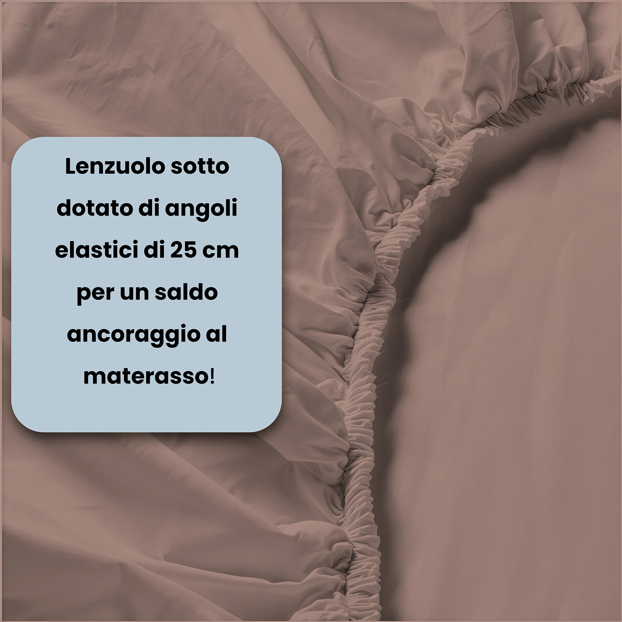 LENZUOLO SOTTO WATERWASHED, con angoli, 100% Microfibra, No Stiro - ROSA ANTICO