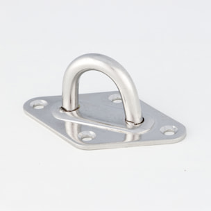 Pontet en inox 8 mm pour fixation voile d’ombrage - Argent