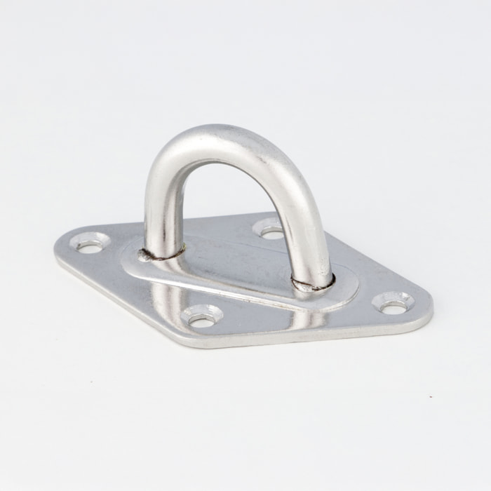 Pontet en inox 8 mm pour fixation voile d’ombrage - Argent