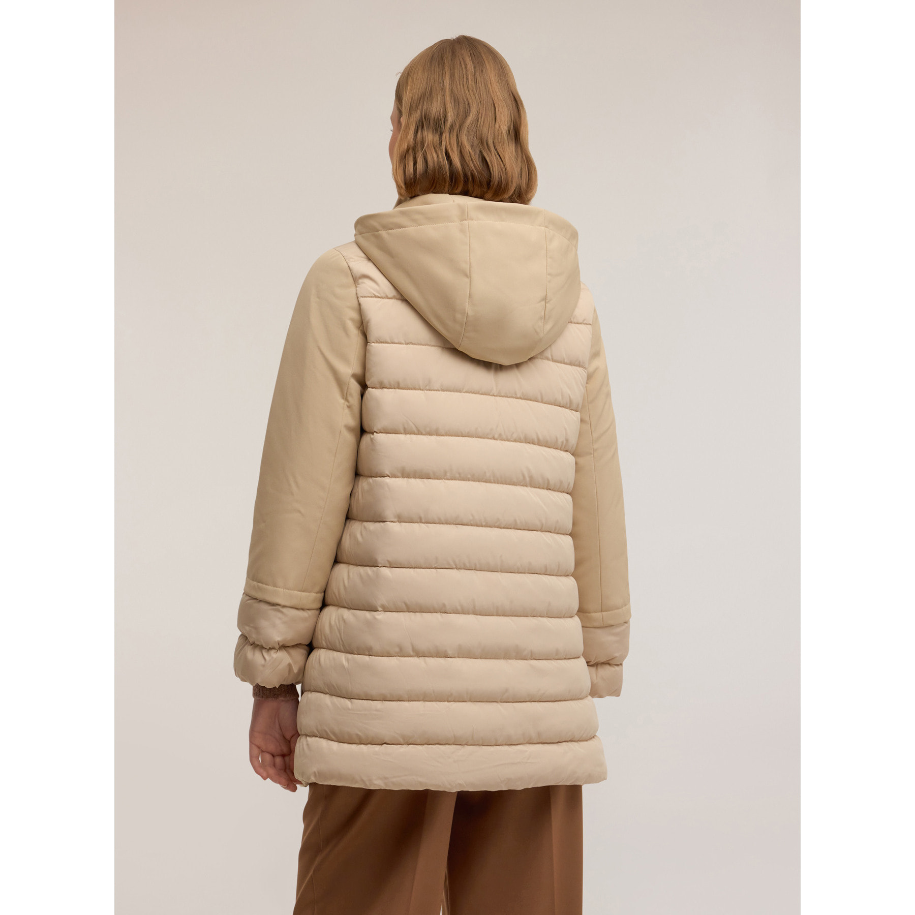 Motivi - Piumino con cappuccio removibile - Beige