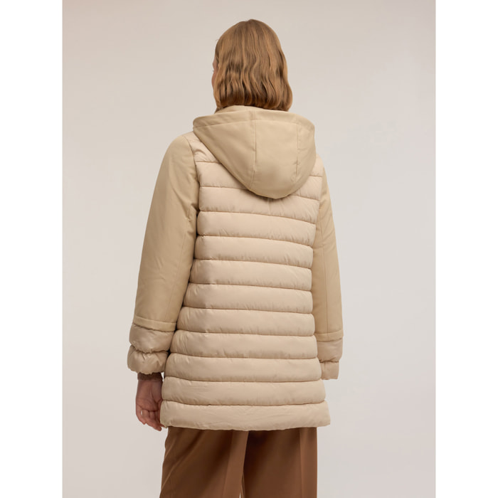 Motivi - Piumino con cappuccio removibile - Beige