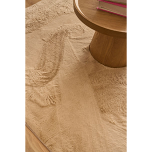 NUBE - Tapis doux et moelleux à poils courts beige - NUB6000BEI