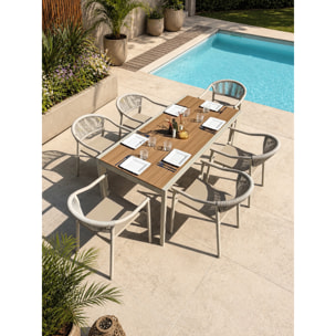 TONGA - Ensemble repas de jardin 6 places en alu
