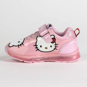 Zapatilla deportiva infantil suela ligera con luces "Hello Kitty"