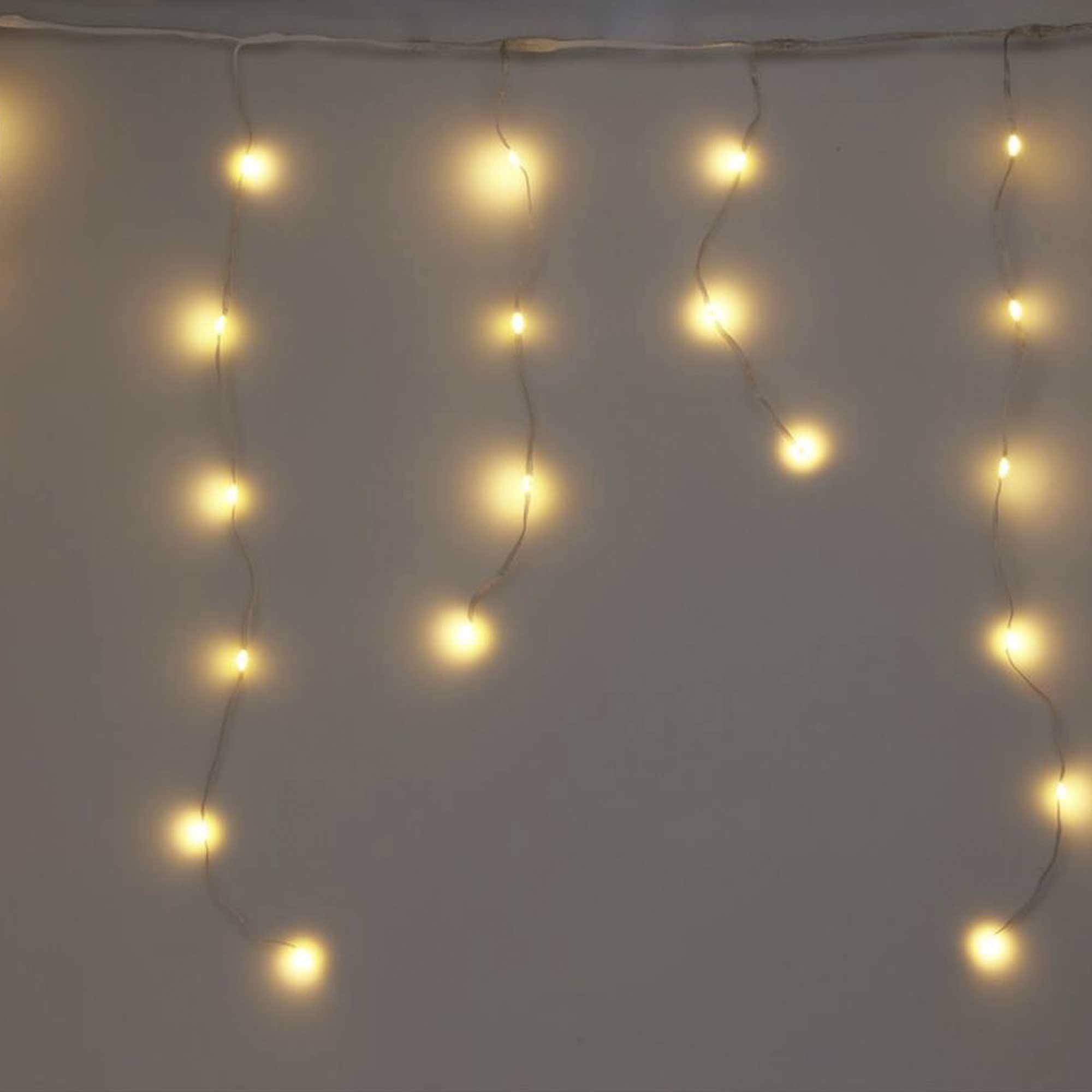 conjunto de luces de cortina con 172 luces led blanco cálido con control remoto 40 cuerdas