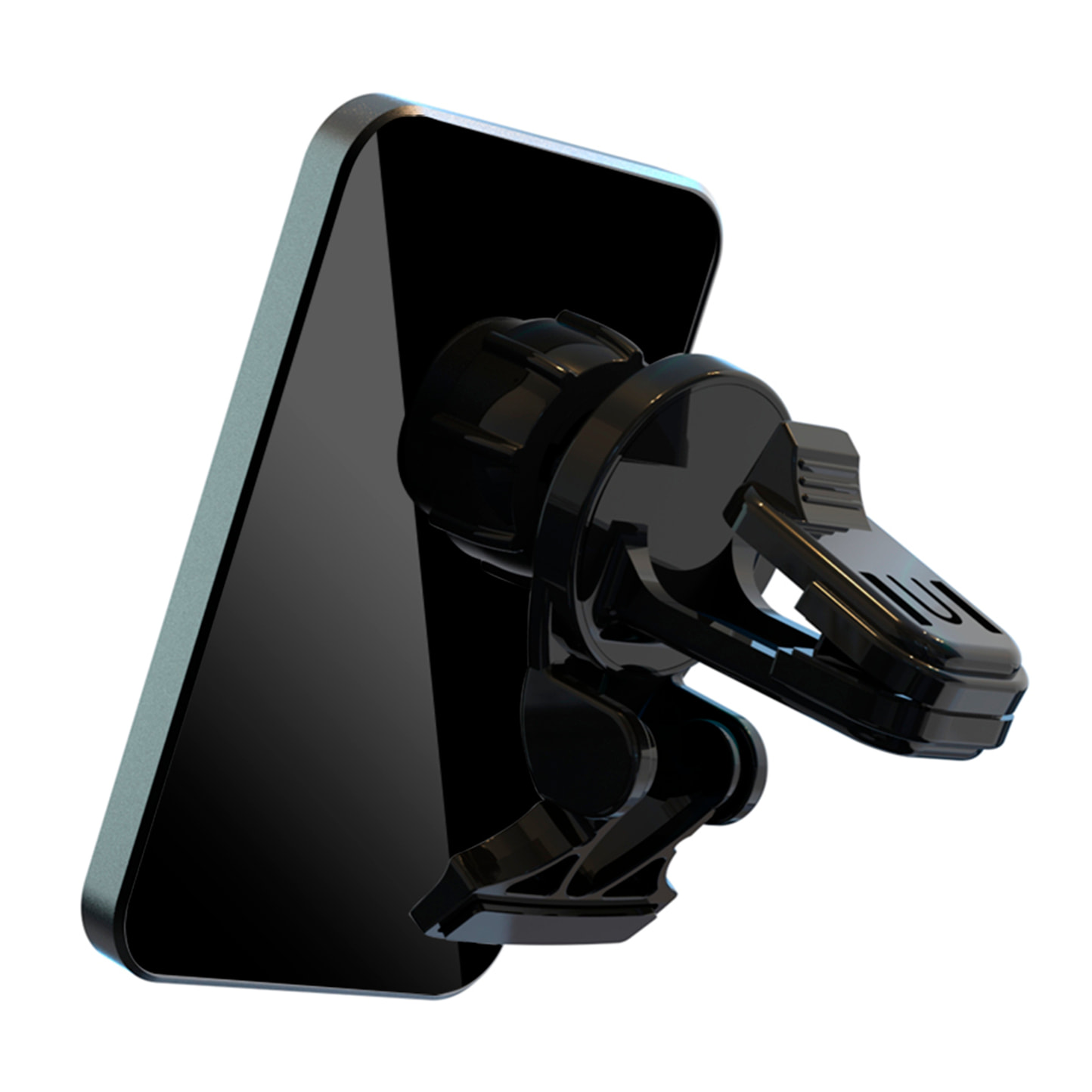 Caricatore wireless per auto Magsafe, con clip per presa d'aria, 15W. Con luce ambientale a LED.