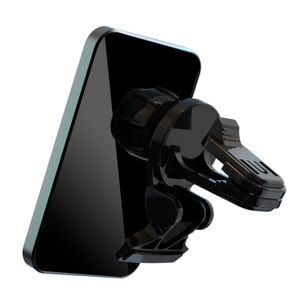 Caricatore wireless per auto Magsafe, con clip per presa d'aria, 15W. Con luce ambientale a LED.