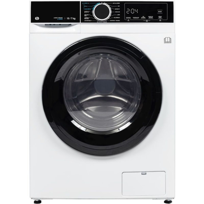 Lave linge séchant hublot ESSENTIELB ELS107-1b - 10/7 kg - 1400 tr/min - Classe D - Moteur induction