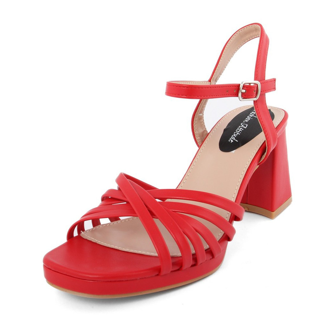 Sandali Donna colore Rosso-Altezza tacco:8cm