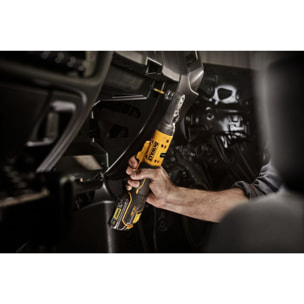 Clé à cliquet DEWALT XR 18V Brushless - Batteries 2 x 1.7 Ah - Têtes interchangeables 1/4', 3/8' et porte-embout hexagonal 1/4' - DCF510E2G-QW