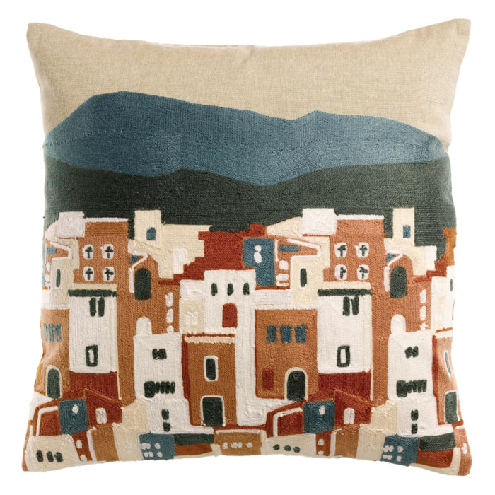 Coussin brodé Elie