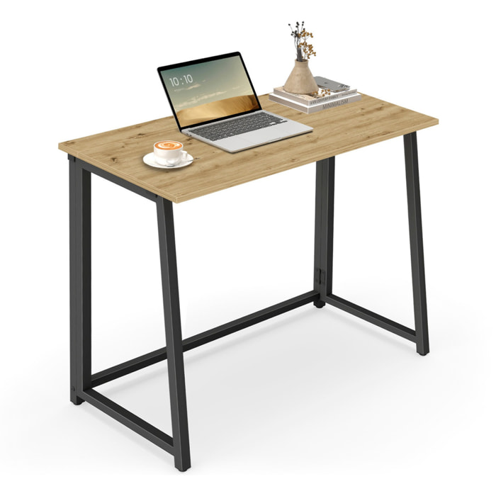 Scrivania per Computer Max 1.0 Rovere Artisan e Acciaio