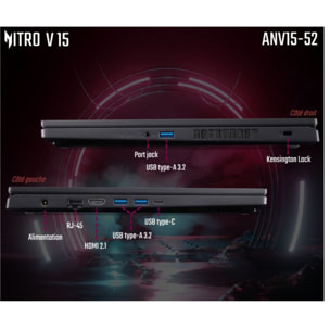 PC Gamer ACER Nitro 15,6" FHD 165Hz Intel Core i7 13620H Nvidia GeForce RTX 5060 16 Go RAM DDR4 SSD 512 Go