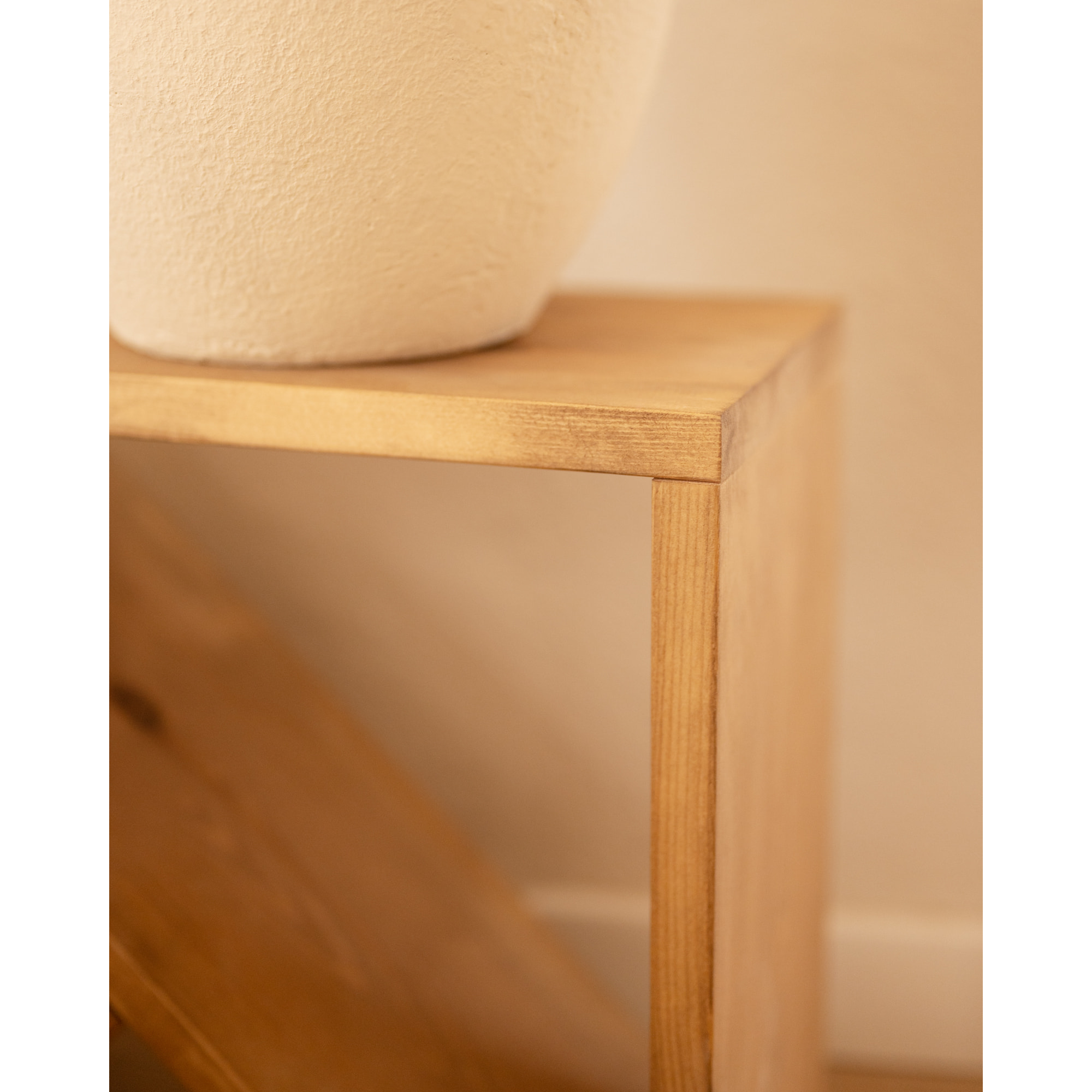Pack 2 tables en bois massif ton chêne foncé en différentes tailles