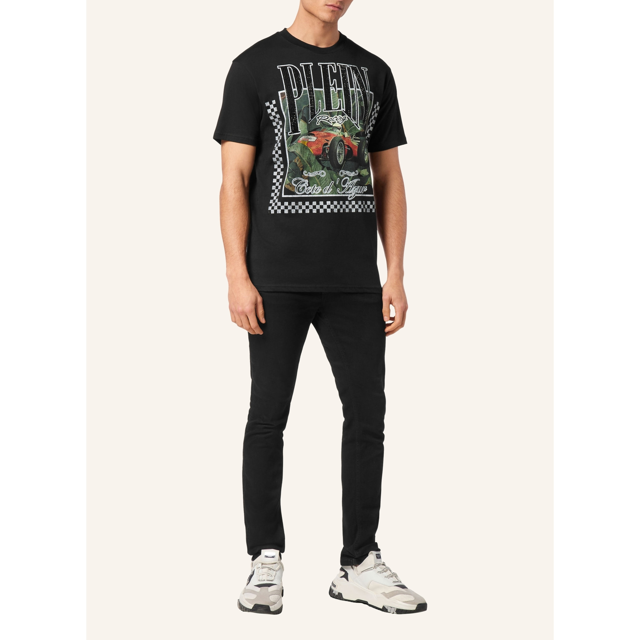 PHILIPP PLEIN Camiseta de cuello redondo RACING