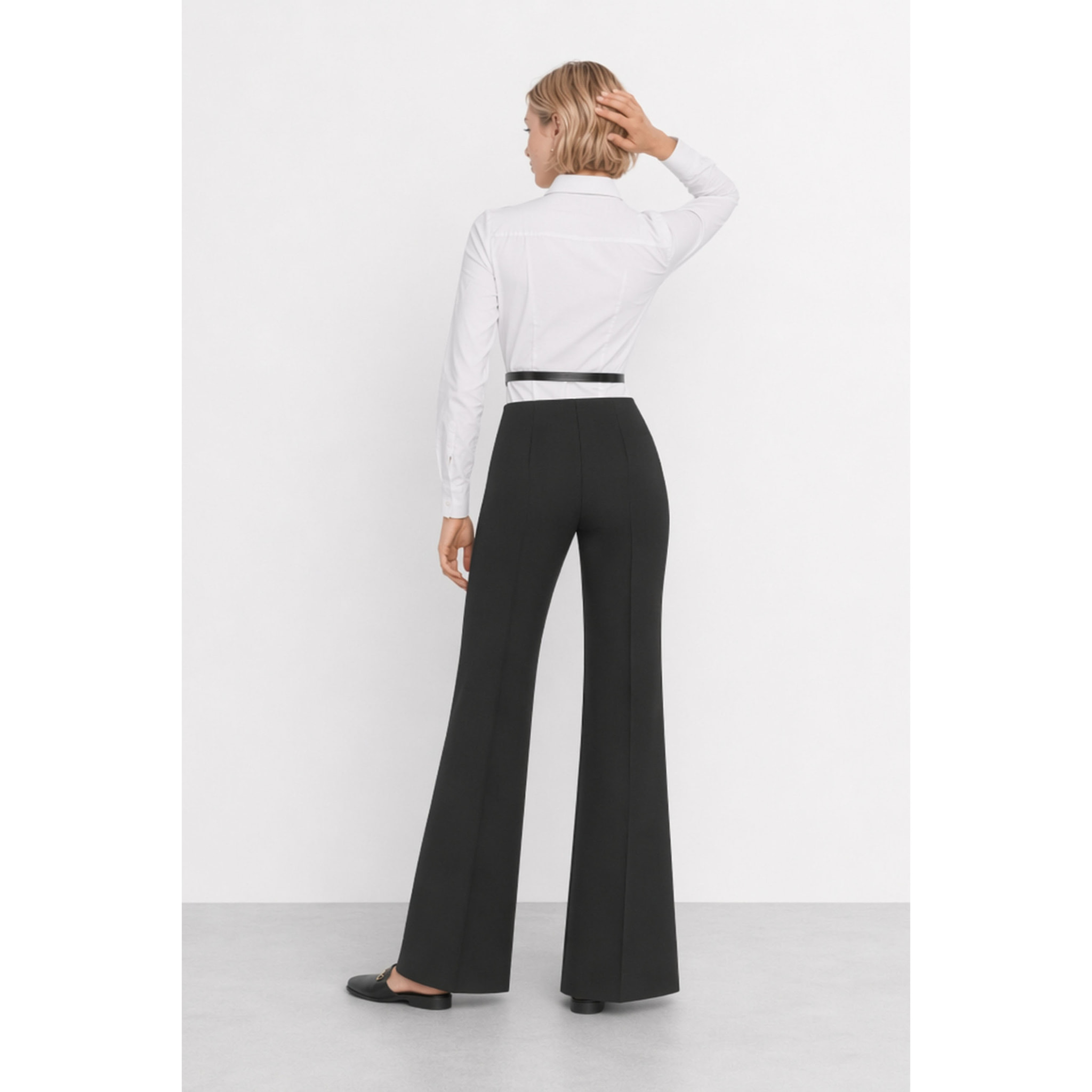 Kocca - Pantaloni da donna sartoriali a vita alta con tasche Donna