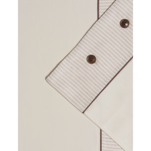 Completo letto Naturale IPERSAN Puro Cotone Rigato