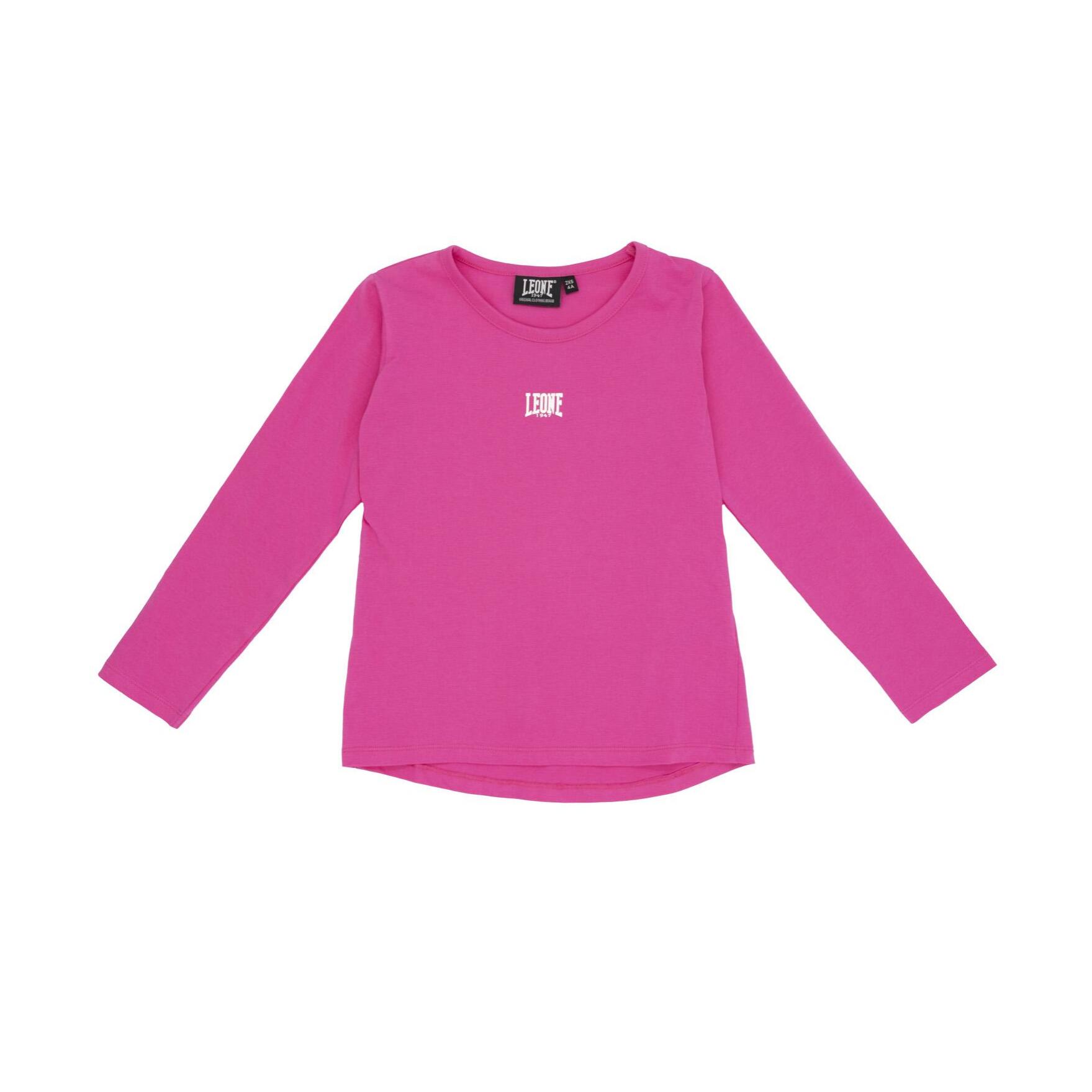 T-shirt Leone bambina con maniche lunghe Pink Girl