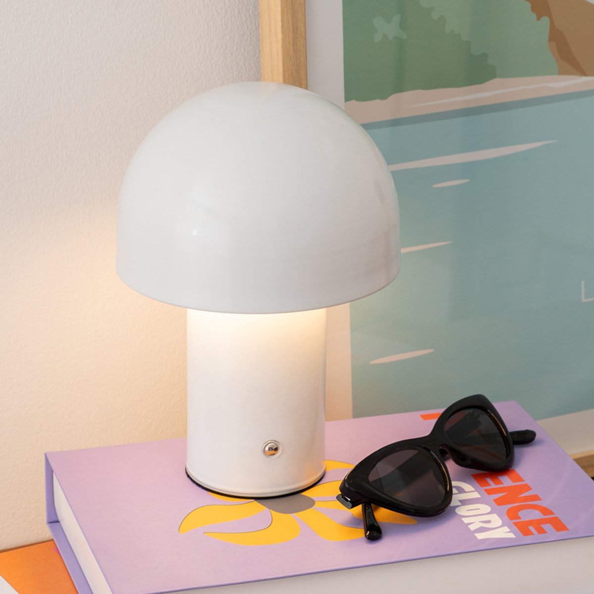 Lampe à poser led USB "Zola" blanc H20cm