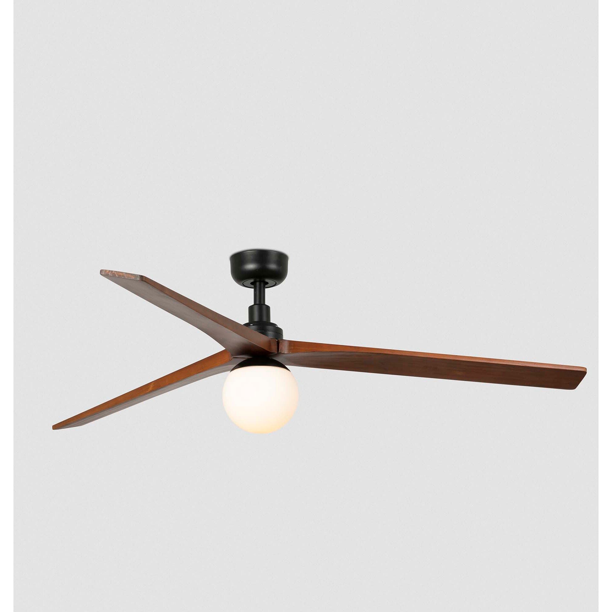 KLIM L Ventilateur noir/noyer DC E27
