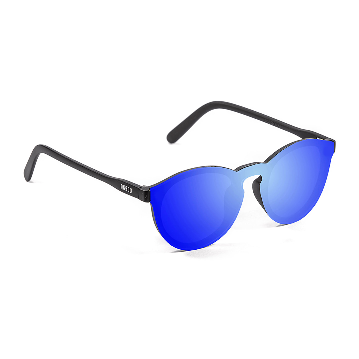 Gafas de sol OCEAN MILAN - Negro mate / Plana azul revo